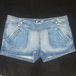 New Juicy Couture Sailor Nautical Style Denim Jeans Shorts 29 M
